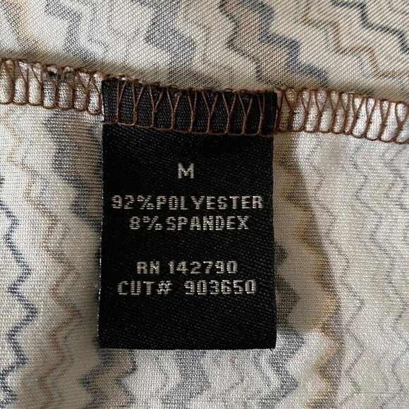 BCBGMaxAzria Brown Stripe Twist Front Dress, Dolman Sleeves Women's Size M - Picture 9 of 10